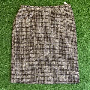 Collections By Le Suit Tweed Wool Pencil Skirt
